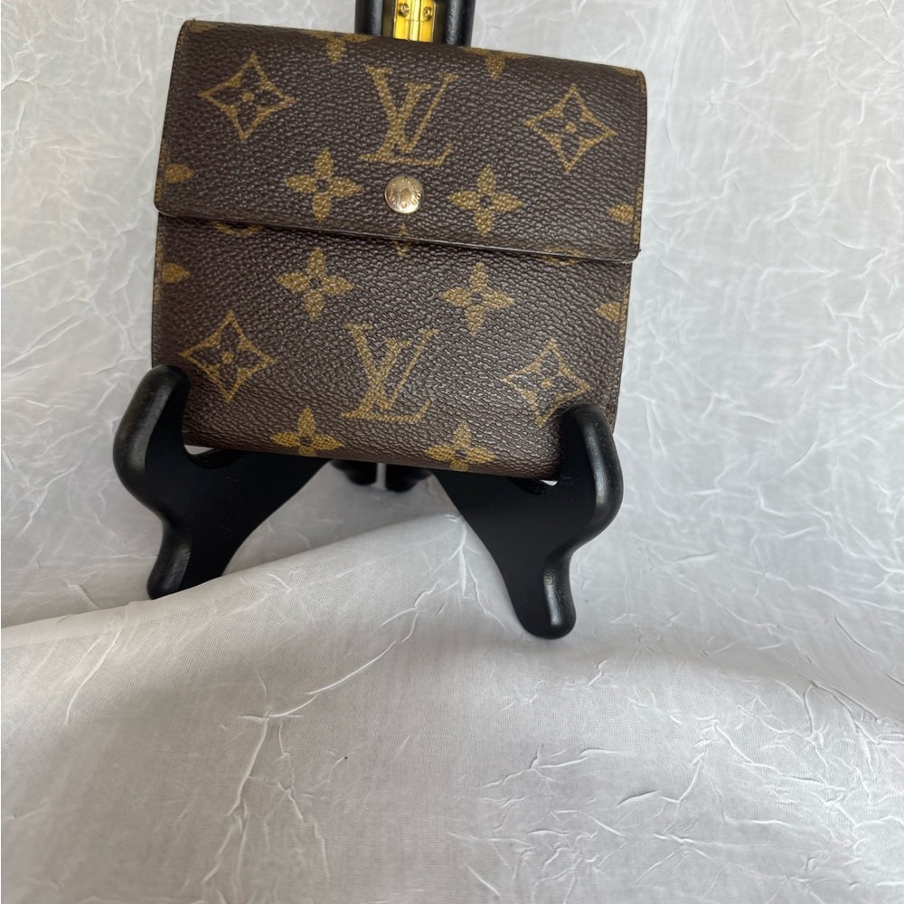 Vintage Louis Vuitton Brown and Gold Monogram Card Holder